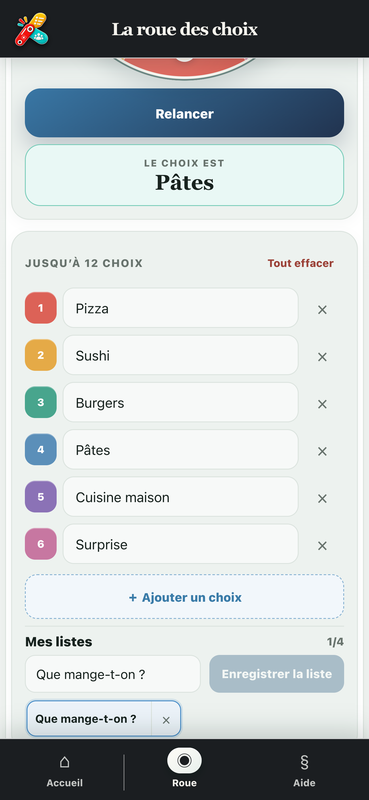 Liste de choix nommée et enregistrée dans PratiKit